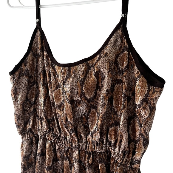 NWT Andree by Unit Skin Pattern Sequin Mini Dress Size L - Picture 2 of 5